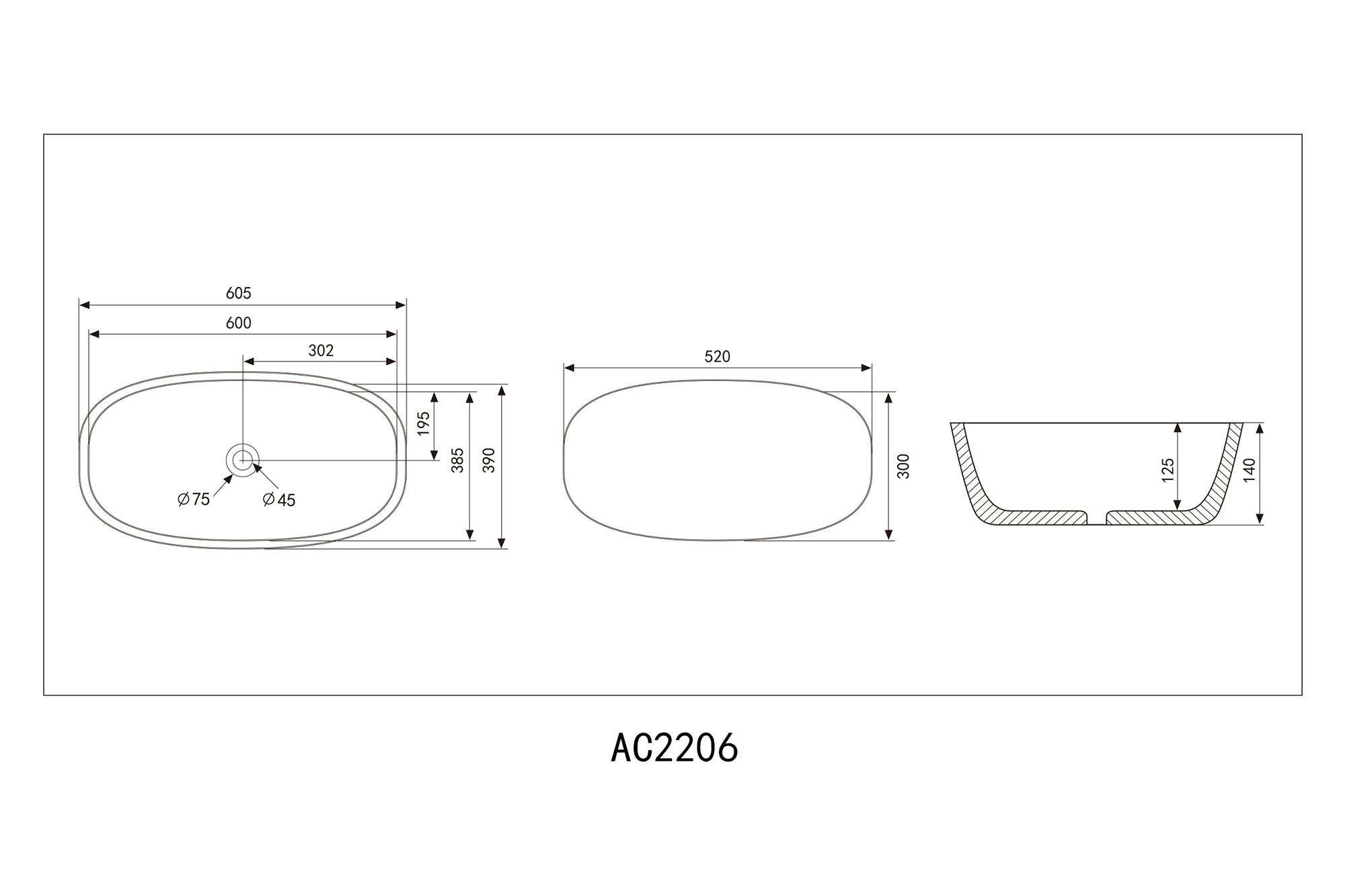 �������� ��������� ABBER Rechteck AC2206 �����